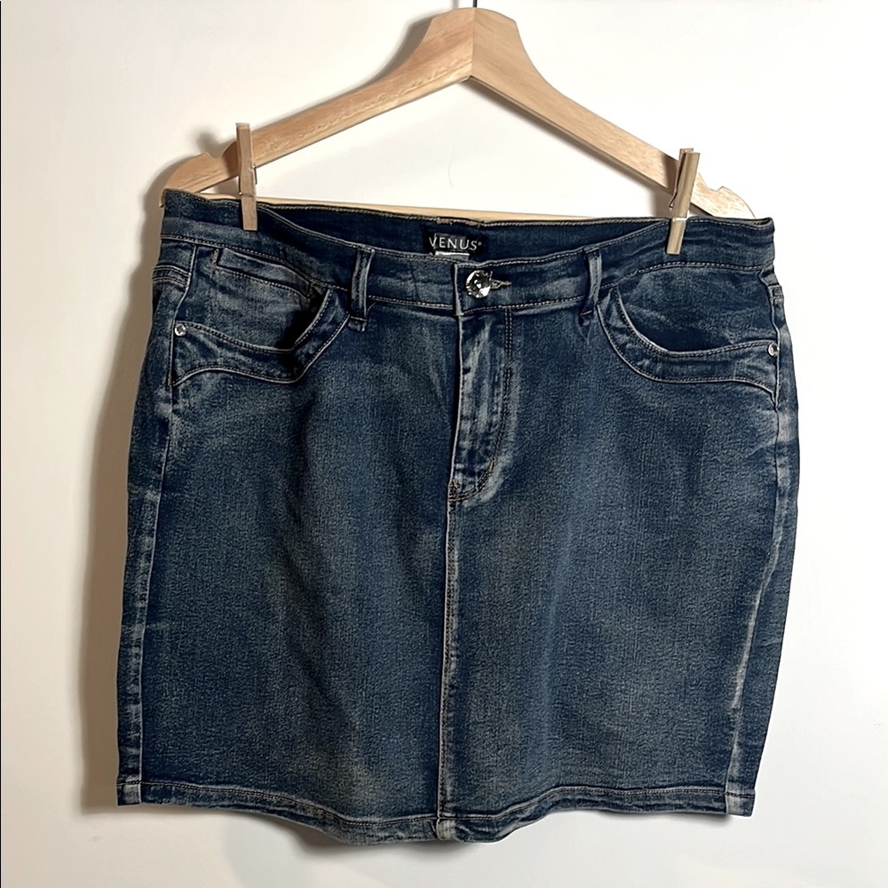 Venus Women’s Blue Denim Jean Mini Skirt